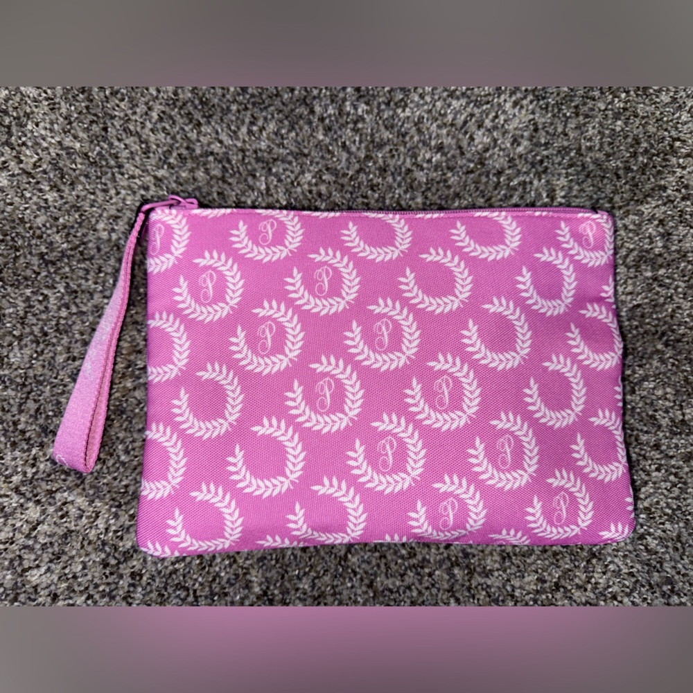 Pink - pink wristlet with pink logo